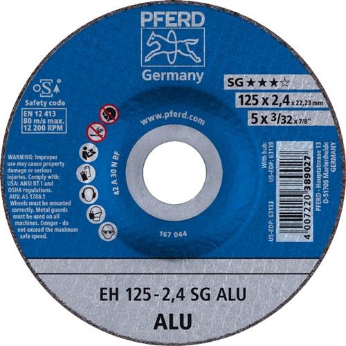 PFERD Trennscheibe SG ALU D125x2,4mm gekr.Alu.Bohr.22,23mm PFERD