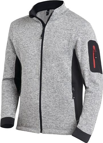 FHB Strick-Fleecejacke CHRISTOPH Gr.L grau/schwarz FHB