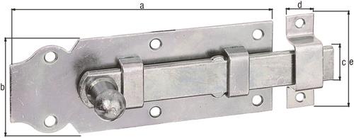GAH Türriegel L.140mm B.52mm STA galv.verz.d.pass.ger.GAH