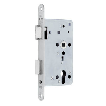 BKS Panik-Einsteckschloss für einflügelige Türe B 2326, rund, 9/72 mm, Edelstahl
