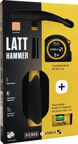 PICARD Latthammer 70080 DIN 7239 Kopf-G.600g m.Magnet geraut Chrom-Molybdän-Rohr