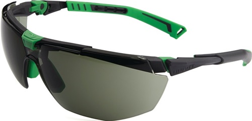 UNIVET Schutzbrille 5X1030005 EN 166,EN 170,EN 172 FT KN Bügel grau/grün,Scheibe G15