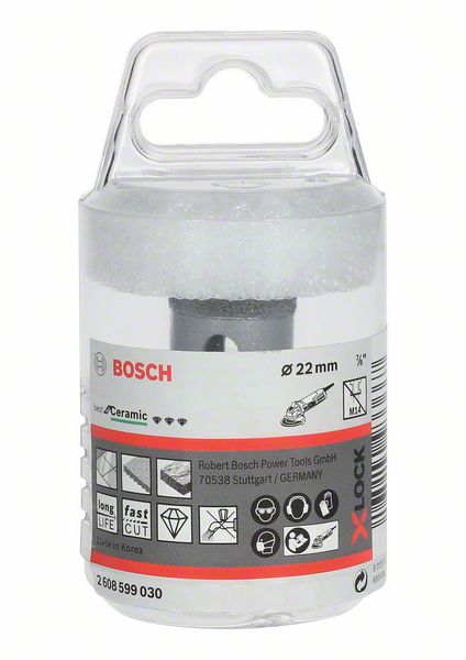 BOSCH Diamanttrockenbohrer X-LOCK Best for Ceramic Dry Speed, 22 x 35 mm