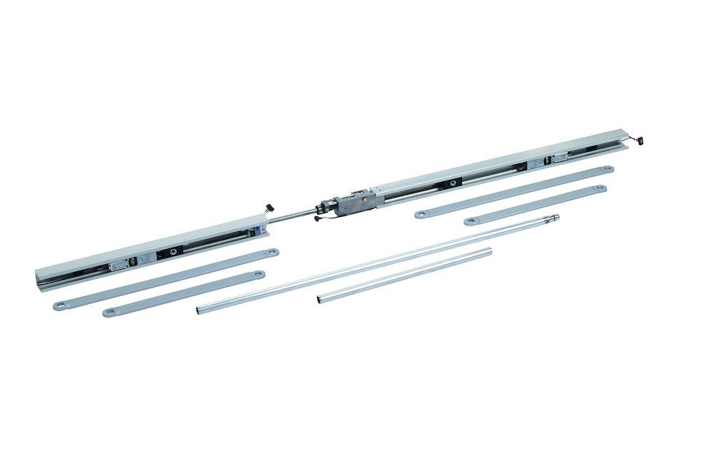 DORMAKABA  G 96 GSR-EMF Aluminium    elektromechanische Feststellung im Gang- und Standflügel, mit Hebel