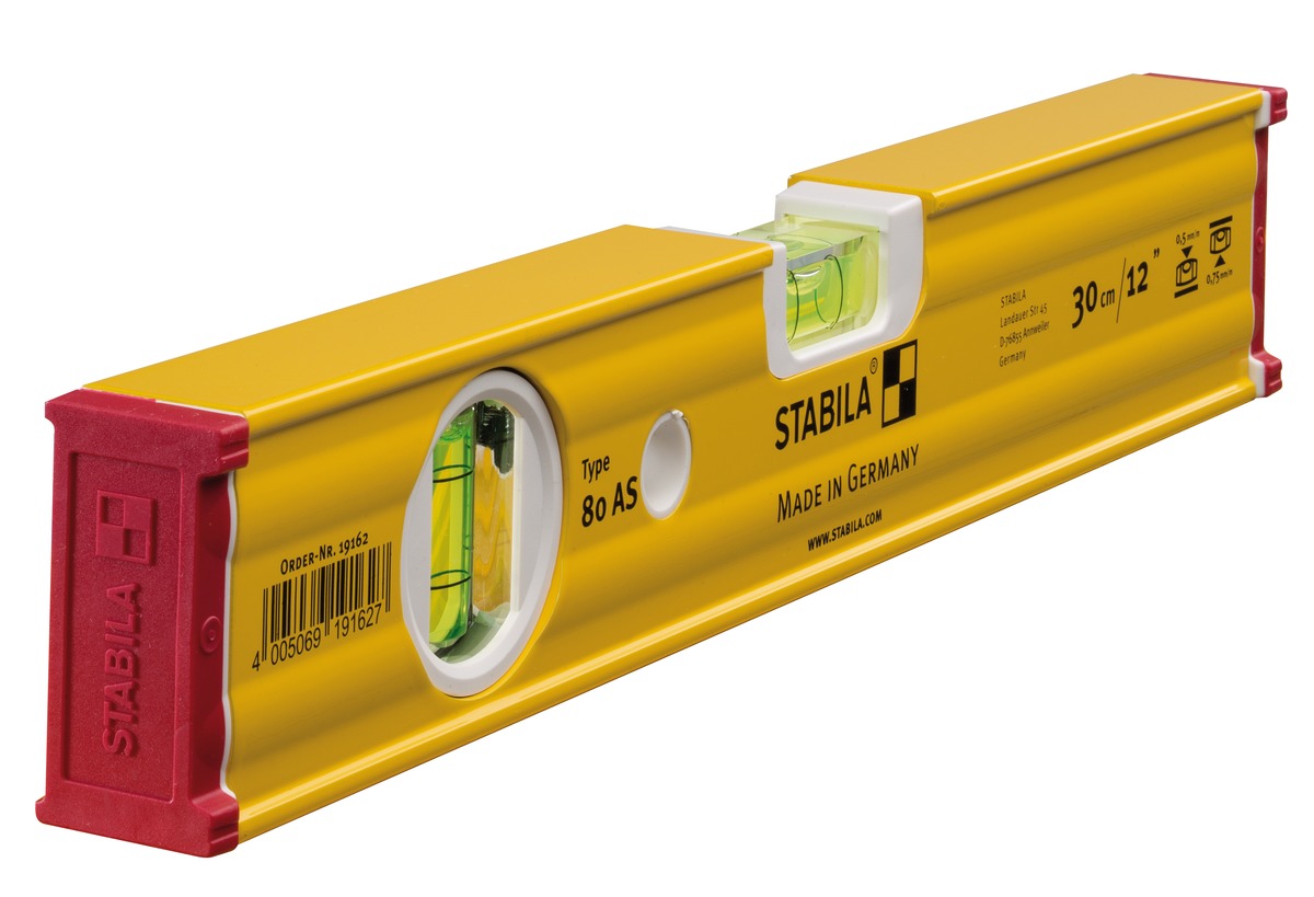 STABILA Wasserwaage Type 80 AS, 30 cm