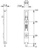 WINKHAUS KANTENRIEGEL F711.C SL/WS, WINKHAUS KANTENRIEGEL F711.C SL/WS,