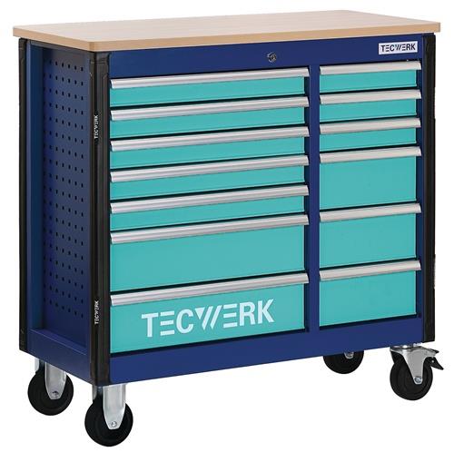 TECWERK Rollwerkbank PLUS 2.0 S Außen-B1150xT500xH1015mm Schubl.13 30kg 500kg TECWERK