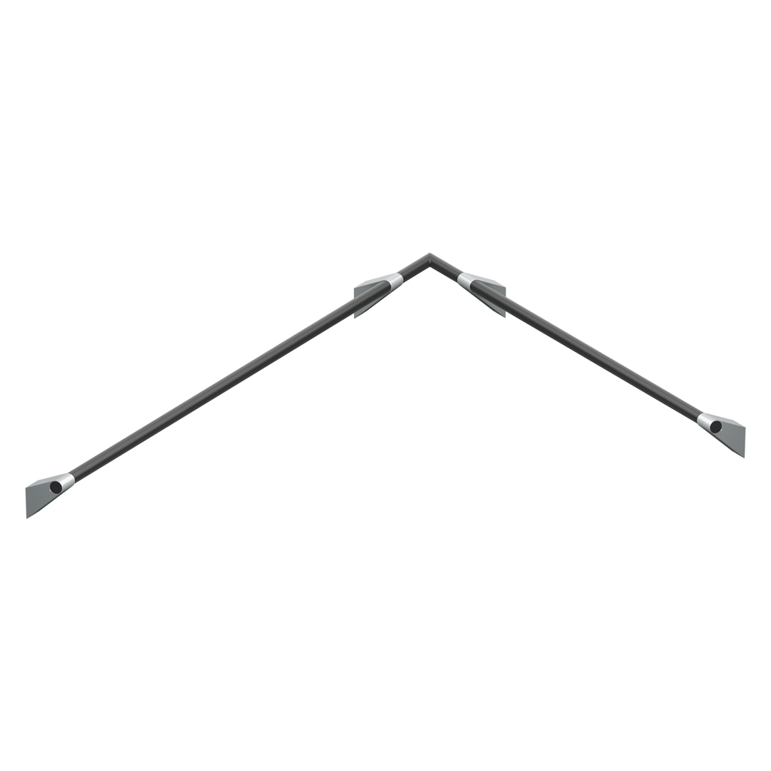 KWS Handlauf-Kombination A100, 90° 975x750 links Anthrazit / Silbermetallic