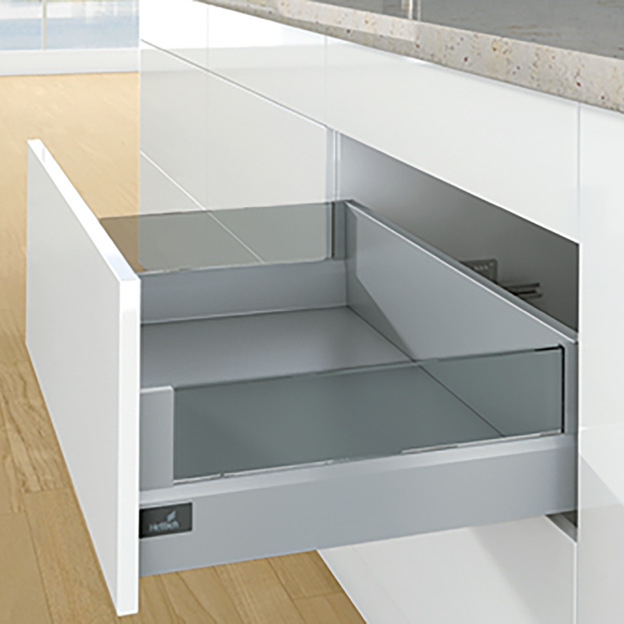 HETTICH ArciTech DesignSide Glas, 350 mm, (186/94, 218/126) , links / rechts, 9282675