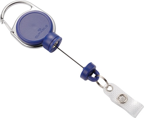 Nordwest Ausweishalter ext.Stark-mit Druckknopfschlaufe Band-L.600mm blau DURABLE