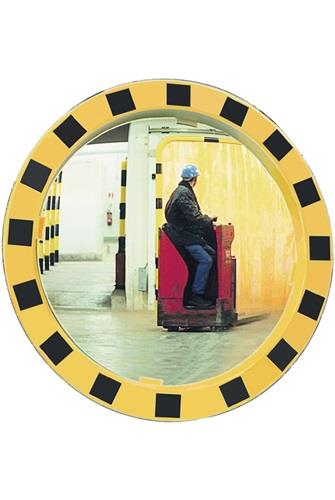 SPL Sicherheits-/Verkehrsspiegel D.600mm Kunststoff,gelb/schwarz f.2 Richtungen