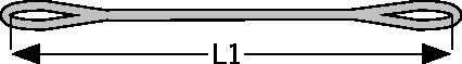 SPANSET Hebeband DIN EN 1492-1 L.1,0m Tragf.einf.5000kg SPANSET