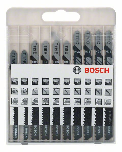 BOSCH Stichsägeblatt-Set Basic for Wood, 10-teilig