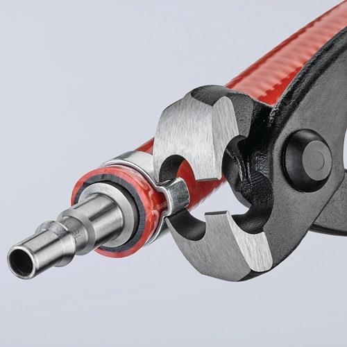 KNIPEX Ohrklemmenzange L.220mm Kopf schwarz atram.Ku.-Überzug seitl.Pressnase KNIPEX KNIPEX Ohrklemmenzange L.220mm Kopf schwarz atram.Ku.-Überzug seitl.Pressnase KNIPEX