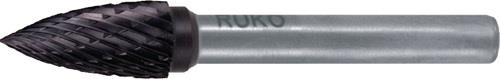 RUKO Frässtift SPG D.8mm Kopf-L.18mm Schaft-D.6mm HM TiCN Verz.KVZ 4 RUKO