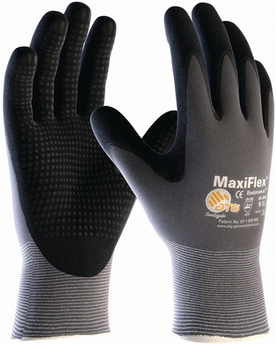 ATG Handschuhe MaxiFlex Endurance 34-844 Gr.9 grau/schwarz Nyl.m.Nitril EN388 Kat.II