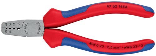 KNIPEX Aderendhülsenzange Gesamt-L.145mm 0,25-2,5 (AWG 23-13) mm² pol.Mehrkomp.-Hüllen