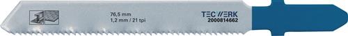 TECWERK Stichsägeblatt Gesamt-L.76,5mm Zahnt.1,2mm HSS 5 St./Karte TECWERK