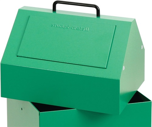 STUMPF Wertstoffsammler 45l H640xB330xT310mm verkehrsgrün stationär