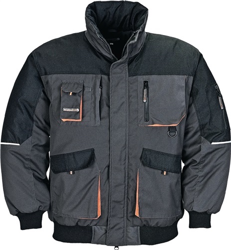 TERRATREND Pilotenjacke Gr.L dunkelgrau/schwarz/orange TERRATREND