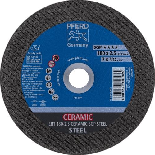 PFERD TOOLS Trennscheibe EHT 180-2,5 CERAMIC SGP STEEL D.180mm B.2,5mm Bohrung 22,23mm