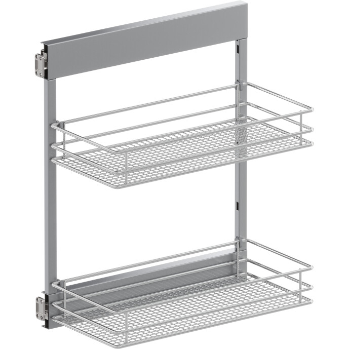 Seitenwandauszug SUB-Side, Korbset, 2x 300er, 35°-L, Saphir, chrom Vauth Sagel