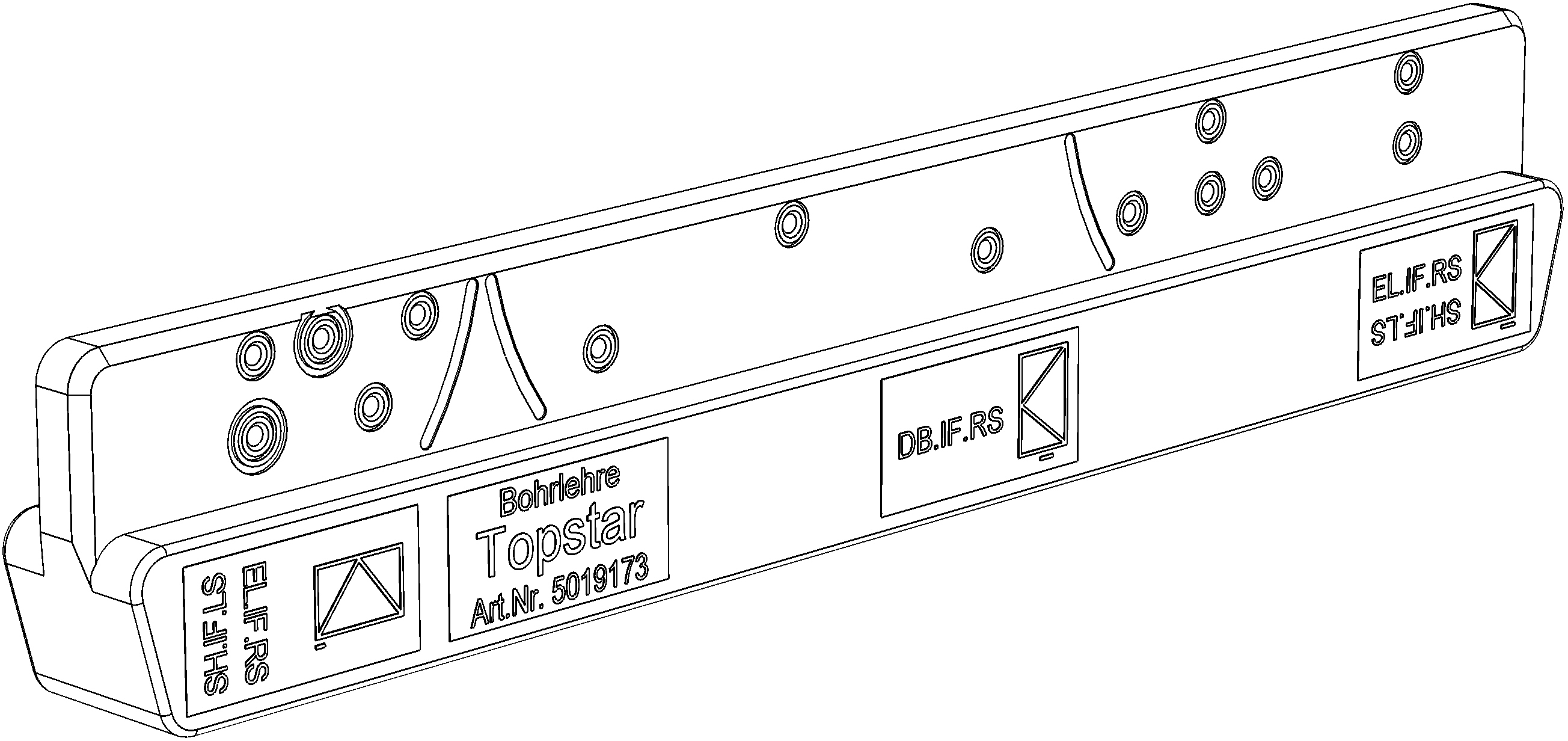 WINKHAUS Bohrlehre TOPSTAR EL.H.IF/SH.IF/DB.IF, Stahl,