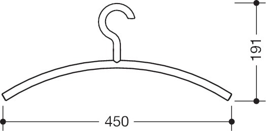 HEWI Kleiderbügel 570.99, Polyamid, 570.99.001 36