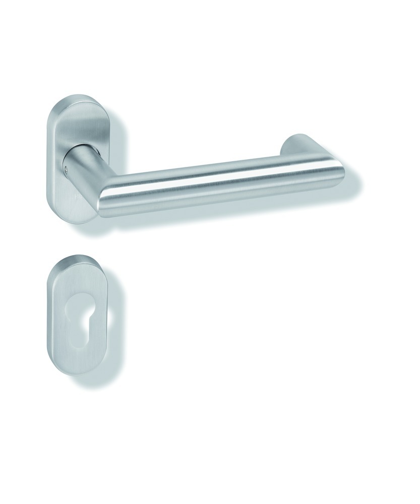 HEWI FH Drückergarnitur ohne Schlüsselrosette 162XAH52.540, VK 9 mm, Edelstahl, 162XAH52.540