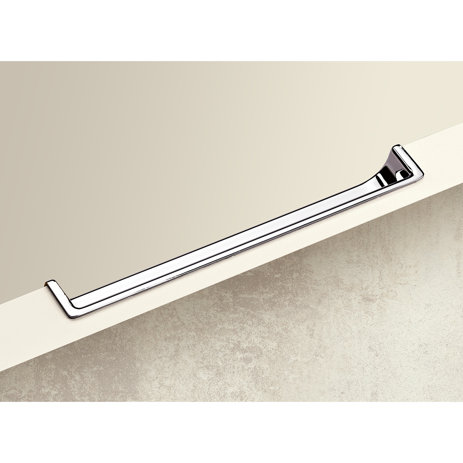 HETTICH Einsetzgriff Genzone, L 134 mm, B 16 mm, H 16 - 18,5 mm, Verchromt glanz, 9145262