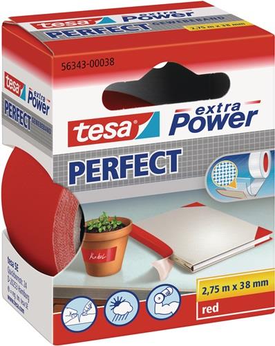 TESA Gewebeband ext.Power® 56343 rot L.2,75m B.38mm Rl.TESA