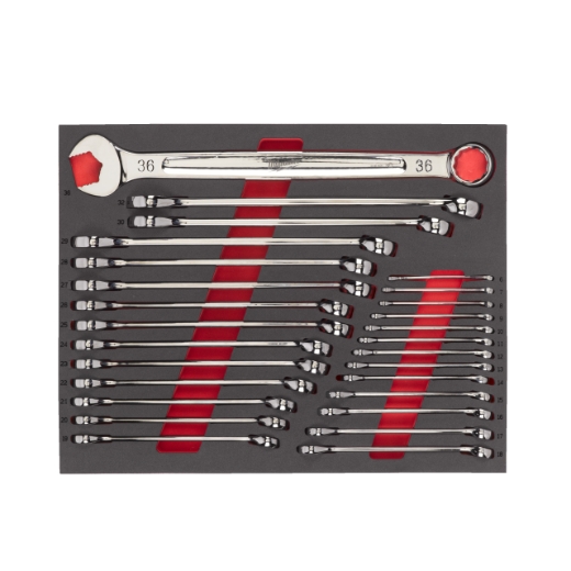 27-teilige Einlage für Werkstattwagen 78 cm MAX BITE Ringmaulschlüssel Einlage 27-teilige Einlage für Werkstattwagen 78 cm MAX BITE Ringmaulschlüssel Einlage