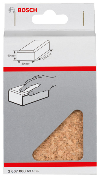 BOSCH Handschleifklotz, Länge x Breite: 80 x 120 mm, aus Kork, klein