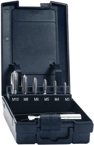 EXACT Gewindebohrerbitsatz DIN 3126 M3-M10 7-tlg.HSSG Ku.-Box EXACT