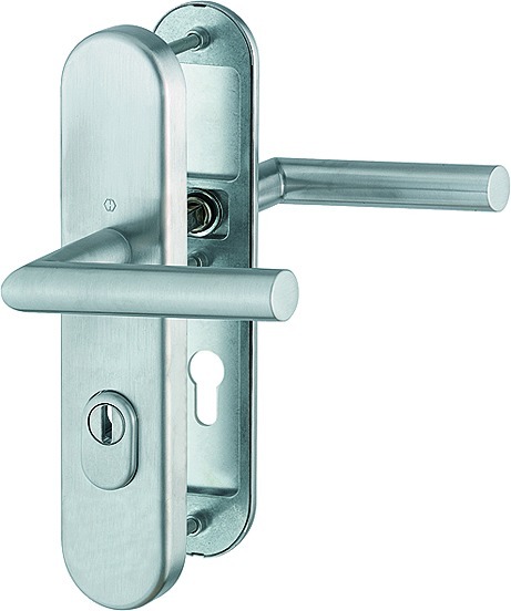 HOPPE® FH Schutz-Drückergarnitur mit Langschild Amsterdam FS-E1400F/3332ZA/3310, Edelstahl, 3963540