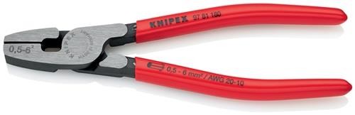 KNIPEX Aderendhülsenzange L.180mm 0,5-6,0 (AWG 20-10) mm² pol.Ku.-Überzug KNIPEX