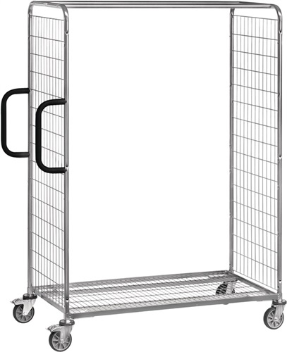 FETRA Kommissionierwagen L1491xB690xH1825mm 2 Seitenwände u.1 BD TPE Bereifung