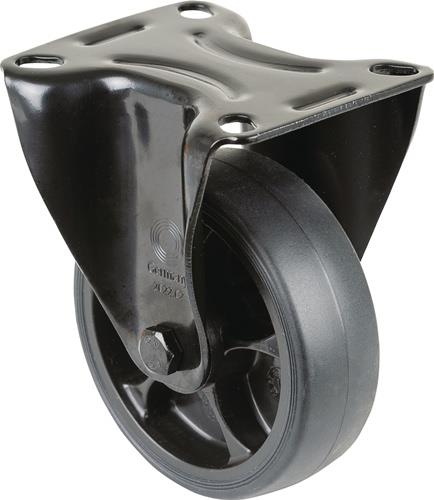 BS ROLLEN Bockrolle D.100mm Trgf.110kg Gum.Platte L104xB80mm Farbe Rl.schwarz BS ROLLEN BS ROLLEN Bockrolle D.100mm Trgf.110kg Gum.Platte L104xB80mm Farbe Rl.schwarz BS ROLLEN