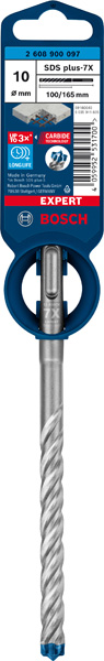 BOSCH EXPERT SDS plus-7X Hammerbohrer, 10 x 100 x 165 mm. Für Bohrhämmer