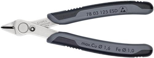 KNIPEX Elektronik-Seitenschneider Super-Knips® L.125mm Form 0 Facette nein pol.KNIPEX