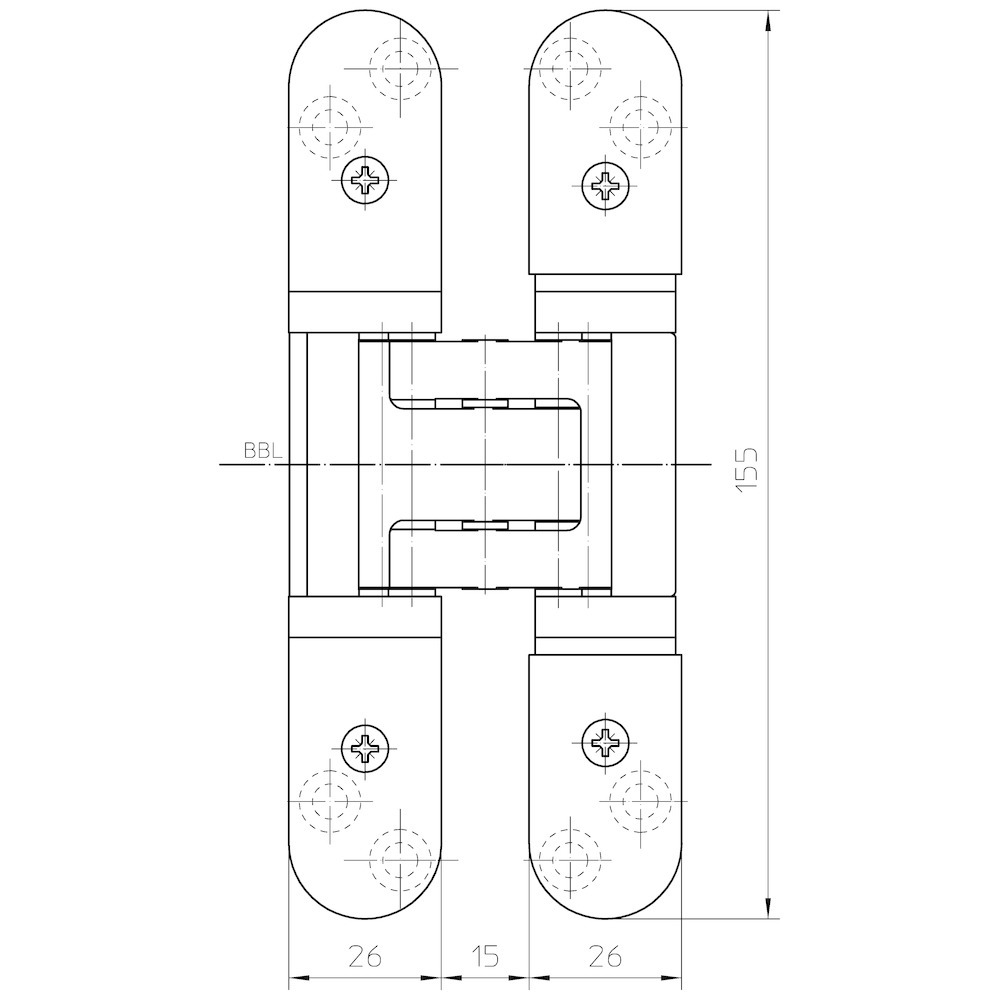 SIMONSWERK Verdecktliegendes Türband TECTUS® TE 527 3D Energy