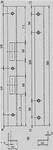 SCHNEGEL Sicherheitswinkelschließblech L.300mm B.25mm S.2mm VA ma geb.SCHNEGEL