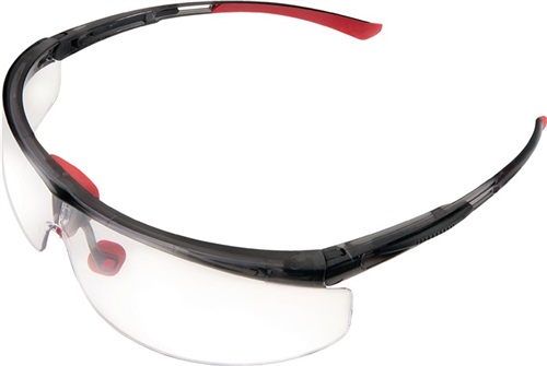 HONEYWELL Schutzbrille Adaptec EN 166-1FT Bügel schwarz/rot,Scheibe klar HONEYWELL