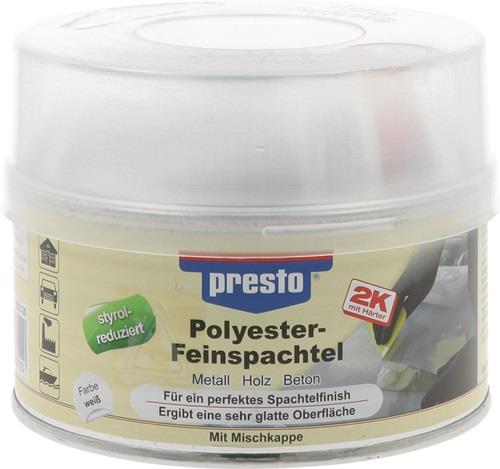 PRESTO 2K-Feinspachtel weiß,Härter rot 500g Dose PRESTO