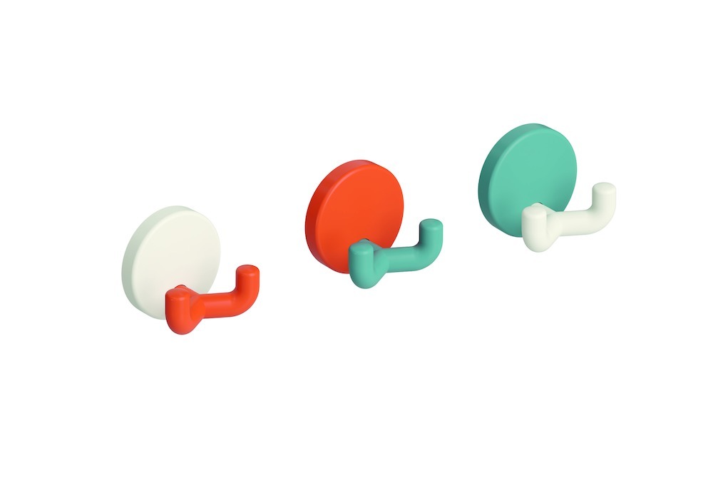 HEWI Wand-Doppelhaken Set 801.99 Polyamid, 801.99B002