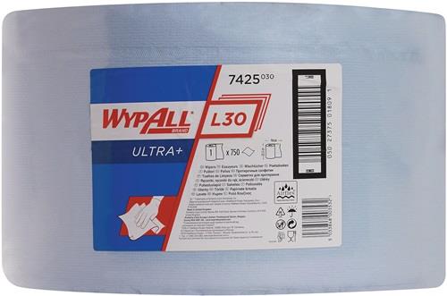 KIMBERLY-CLARK Putztuch WYPALL L30 ULTRA 7425 L.ca.380 mmxB.ca.235mm blau Rl.