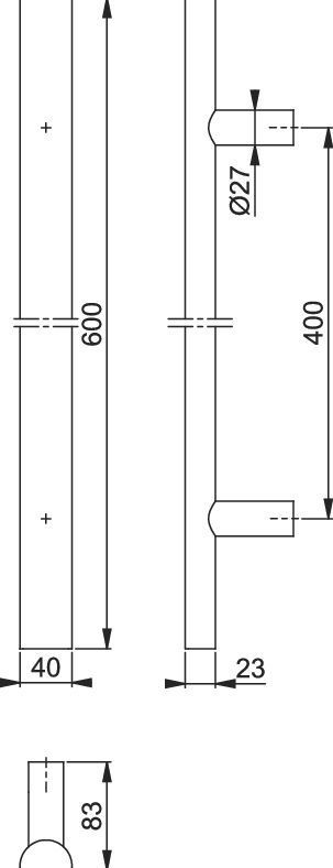 HOPPE® Stoßgriff E5091, Edelstahl, 11827889