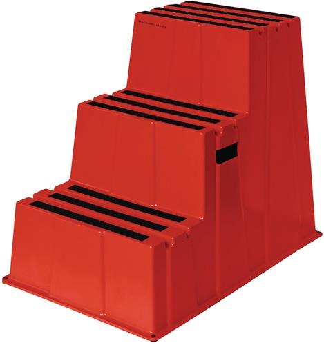 Nordwest Schwerlasttritt Stufen 3 Plattform-H.730mm Ku.rot