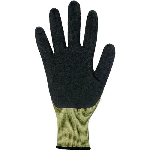 PROMAT Handschuhe Gr.7 gelb/schwarz EN 388 PSA II Nyl.m.Naturlatex ASATEX