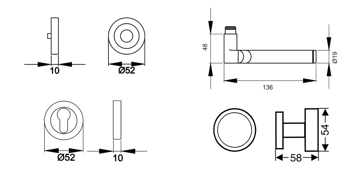 KARCHER DESIGN R38 WGL 65 - Starlight, Wechselgarnitur links, Materialkombination